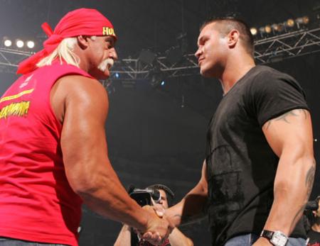 Hogan check Orton's hand